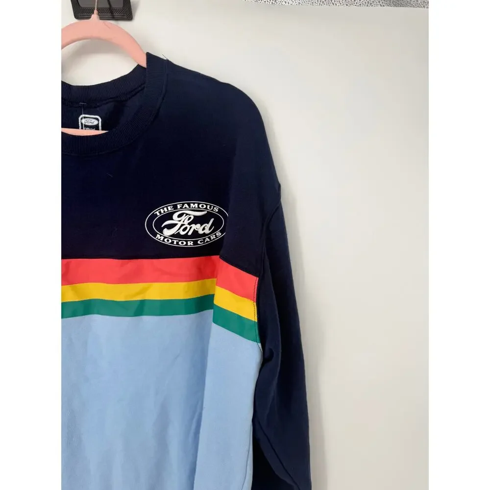 Ford Fleece Lined Color block Pullover Womens Size XXL